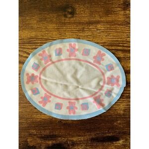 Vintage Playskool Dollhouse 90's Nursery Rug Sweet‎ Dreams Blocks Bears